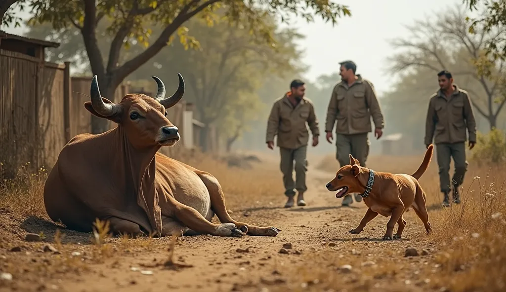 A small village dog, a loyal companion of Rahmat, suddenly starts barking and runs toward the rescue team. It leads them to another hive nearby, which might be attracting more bees. The team takes note, ensuring the area is safe before proceeding further. ...