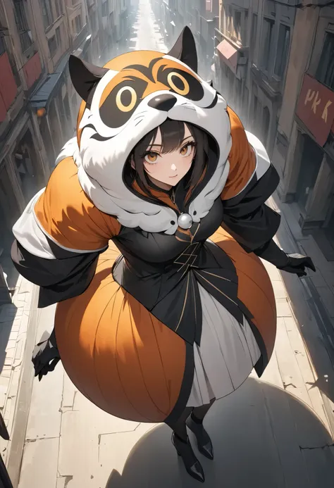 (masterpiece, best quality:1.2), a woman, solo, standing posing, looking for forward, Full body, from above,
Round eyes, very large, SD style,
BREAK job: Clown,
Costume: (cute Mascot Costume:1.3),
Equipment: She is (Holding a fan in hand),
character "...
