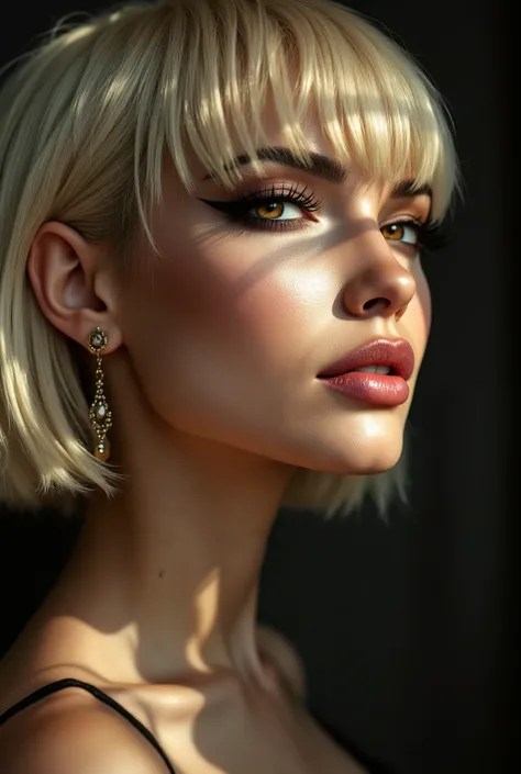 ((((masterpiece)))),expensive quality,very_expensive_solve,big_file size,Thick outline,Clear contours,Big Breasts,thin,Blonde,short hair,Bobcut,Earrings,Punk rock style fashion,Brown eyes,(Realisticな,3D Face:0.8),expensively detailed eyes,(Realistic,3D Fac...