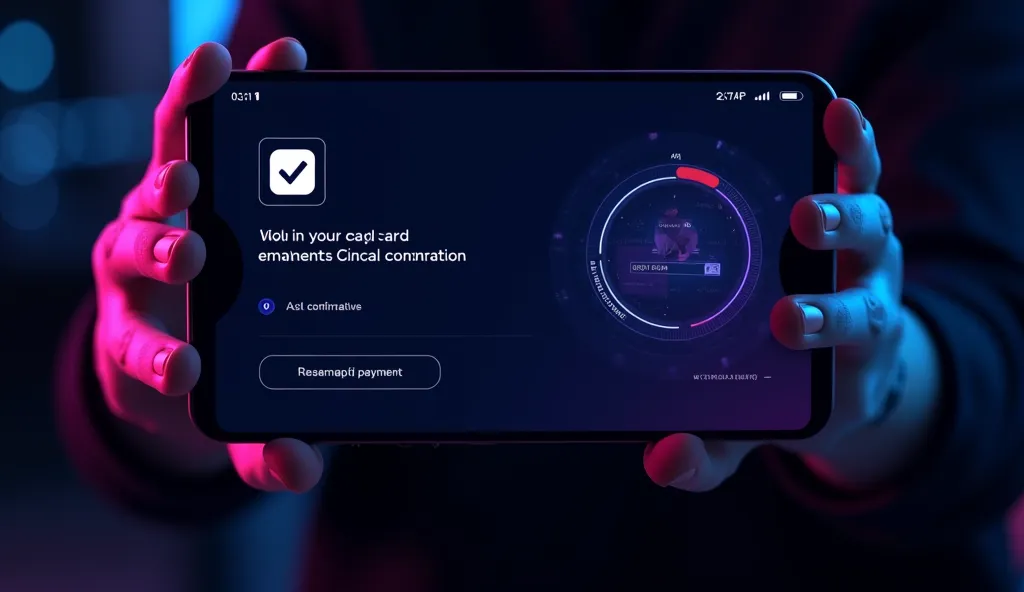 A futuristic and ultra-clean payment confirmation screen for Willow, an AI assistant. The design is sharp and professional with a dark cyberpunk aesthetic, featuring crisp neon blue and purple highlights. The interface has a sleek, well-defined layout with...