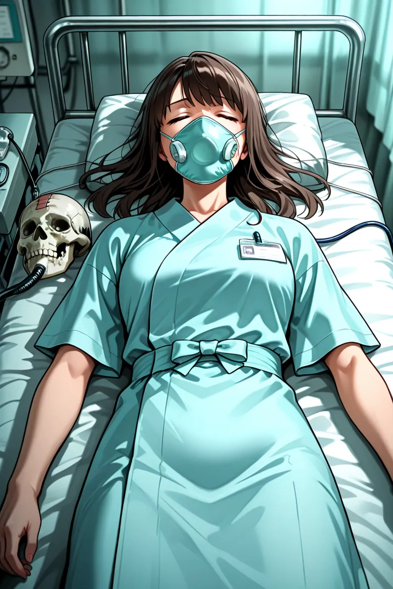 Japanese female professional wrestler,hospital,doctor､Fracture of the skull,unconscious patient,general anesthesia ,Coma,oxygen mask,Emergency surgery,Cervical suture surgery