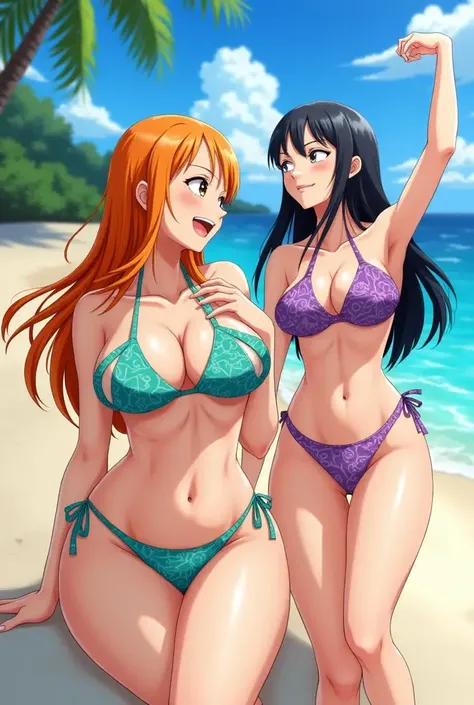 Nami and robin with a big bobs