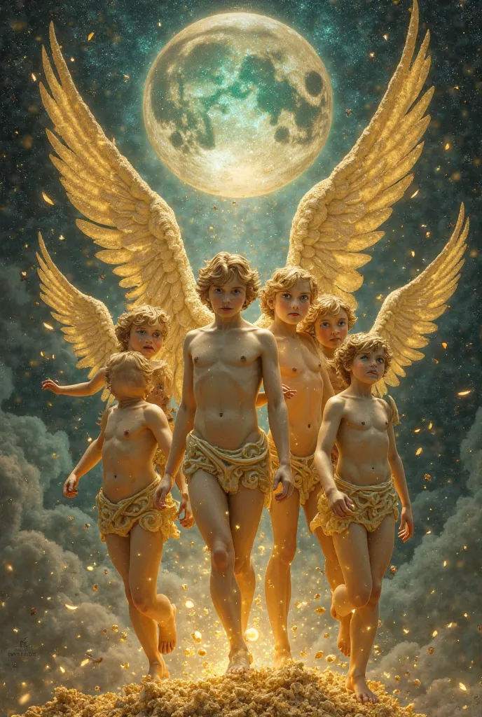  genes give me a picture of this : And I looked at ,  y turned Here four wheels next to the cherubs ,  next to each Cherub a wheel ;  and the wheels looked like chrysolite .  10 As for their appearance ,  all four were of the same shape ,  as if one were i...