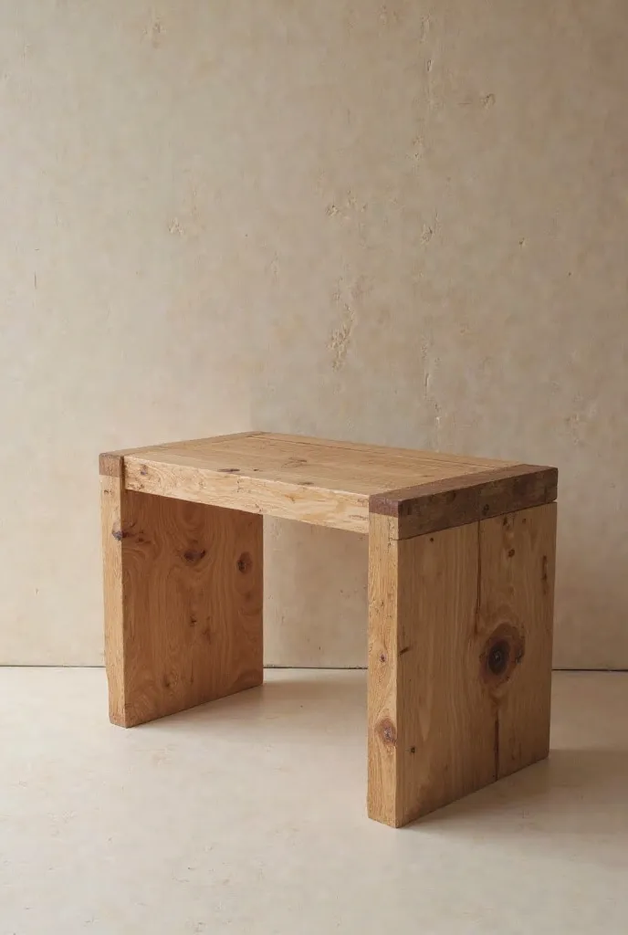 Create the image of a rustic and simple and at the same time modern piece of furniture