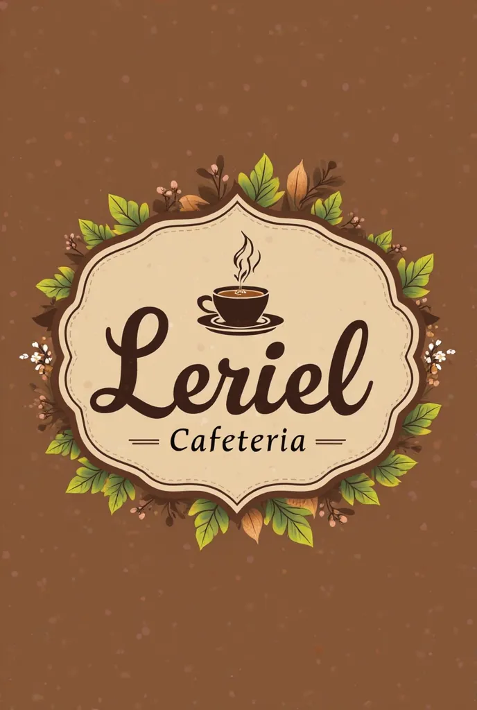 Logo with the name Leriel cafeteria 