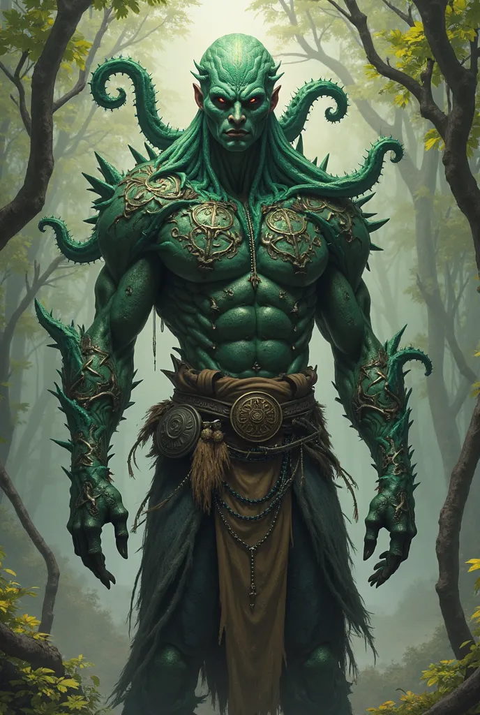 a man with armadura de madeira a face human 
mele standing in front, concept art inspired by Ryan Barger,  Artstation Contest Winner ,  fantasy art , male treant man treant hybrid, slime man male treant, fit male treeant with white galhos, man male slime, ...