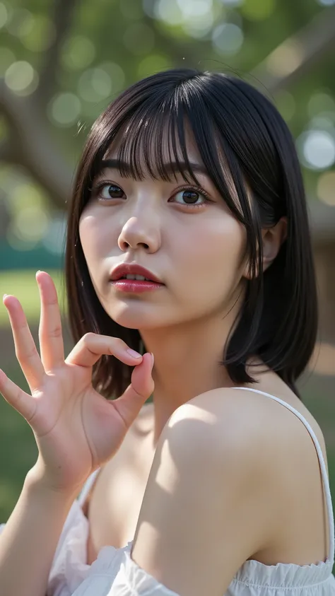 a high resolution photograph of a Japanese young woman, (photo-realistic, realistic, masterpiece, best quality), Intricate details, extremely detailed, ultra high definition, 8k, film grain, lens flare glow, sharp focus, professional lighting, fashion shoo...