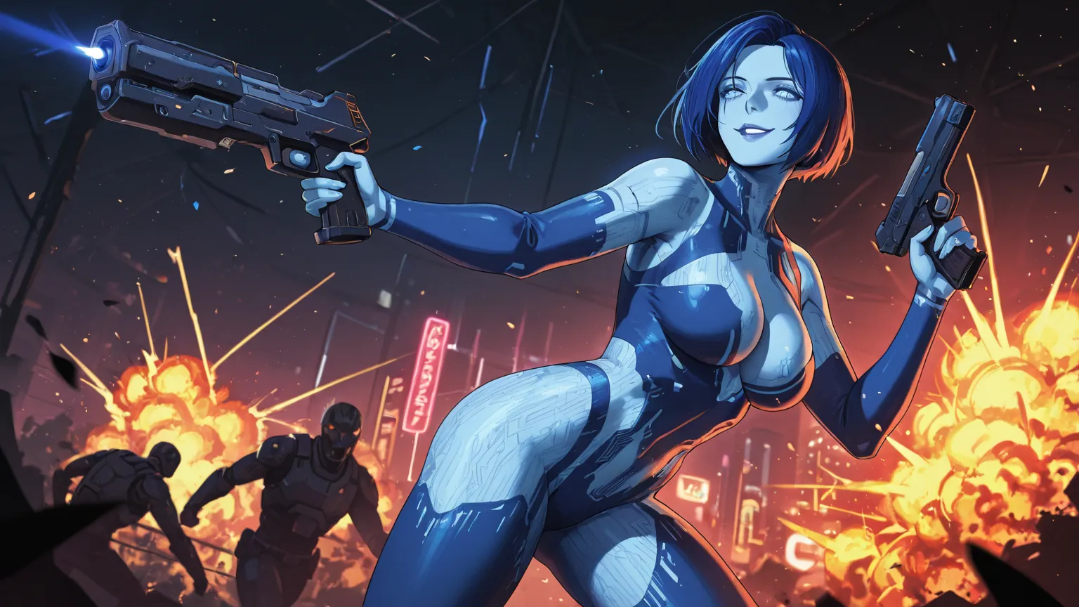 Cortana - A Cyberpunk Gunfight