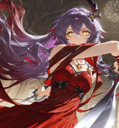 by [arknights|(748cmstyle:0.5)], mature, young adult, masterpiece, best quality, amazing quality, very aesthetic, high resolution, ultra-detailed, absurdres,
1girl, woman, solo, alone,(dynamic pose, angled shot, upper body focus, medium shot:1.2), Sirin, l...