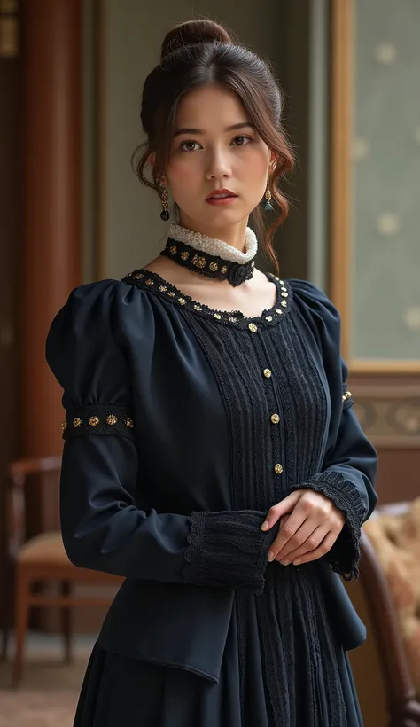 (masterpiece:1.2),(top quality),(very detailed),( ultra high resolution with oil ),( best illustrations),8k,wallpaper,beautiful woman、One Piece:
silhouette: A-line、princess line、ベルライン
collar: 丸collar、角collar、stand collar
sleeve: puff sleeve、bell sleeve、lon...