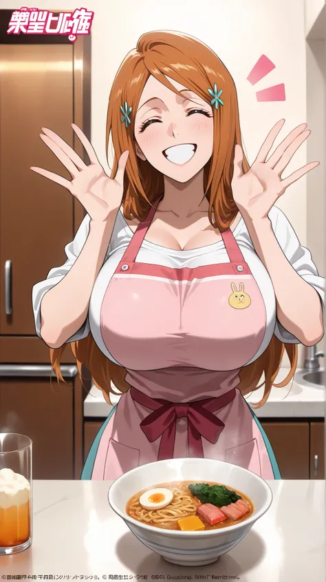 ((Masterpiece,  best quality ,  highly detailed CG,  8k Unity Wallpaper)),(Masterpiece, best quality, Official Art, beautiful), Very vivid,High-precision images,Ultra high resolution, beautiful quality and attention to detail, 1 female, inoue orihime, pink...