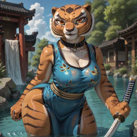 score_9, score_8_up, score_7_up, source_anime, source_furry, (beautiful, detailed background, digital artwork, digital art, well shaded artwork, depth, detailed artwork)1.2, 1girl, female, furry, anthro, Master tigress (Kung fu panda), Anthro tiger, detail...