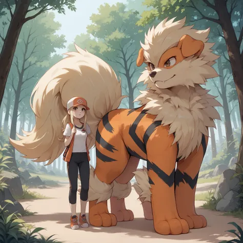(Masterpiece) (High Detail) (High Res) A curvy slim Humanoid canine female with pale human skin and brown eyes and long blonde straight hair and fluffy blonde floppy golden retriever dog canine ears and a long fluffy blonde golden retriever dog canine tail...