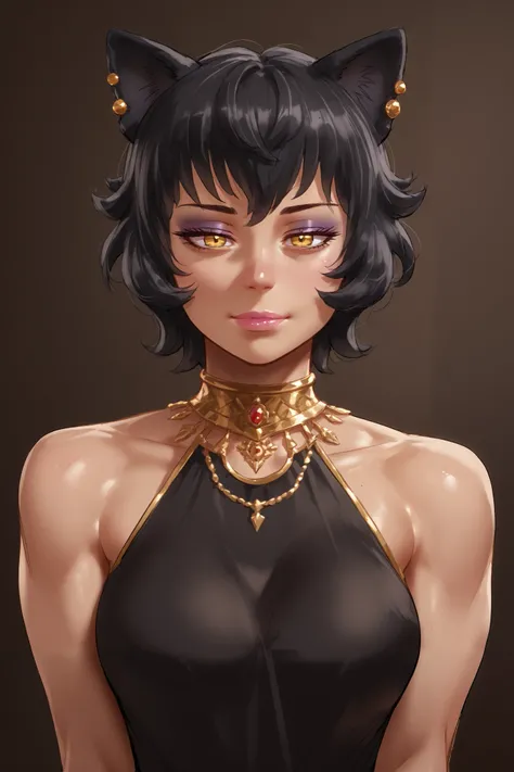 score_9_up, score_8_up, score_7_up,score_6_up, score_5_up, score_4_up,source_anime,rating_questionable, kali belladonna from rwby,deep_negative_pony, olive skin tone, heavy neck tattoo,