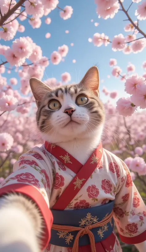 猫咪Selfie,Selfie,Cherry blossoms,Sex Hanfu,Cherry blossoms瓣雨,(( masterpiece:1.2, BEST QUALITY)), Score_9, Score_8_uphosphorus, Score_7_uphosphorus,derphosphorusibooru_phosphorus_95, source code_Japanese Anime, is very beautiful, Japanese Anime screencapho...
