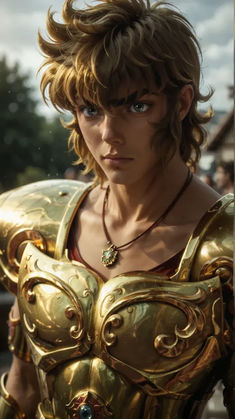 Golden armor,pendan,tnecklace,costume,best eyes,leo_aiolia