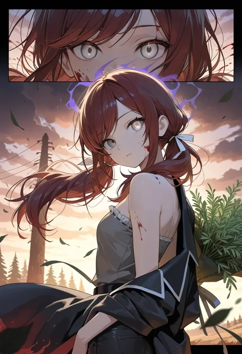 (masterpiece:1.2, Best Quality), (finely detailed beautiful eye: 1.2), (beautiful detailed face), (masterpiece:1.2, Best Quality), (finely detailed beautiful eye: 1.2), (beautiful detailed face), solo, close up,looking back, dark aura, dark energy, bristly...