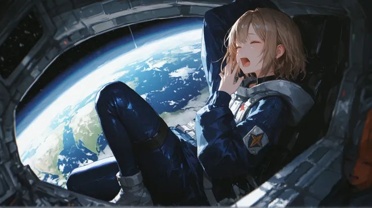 view the earth from space、Young girl、God's Figure 、Yawning、