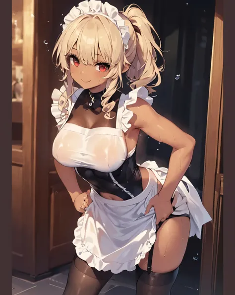 Overall appearance :
A young woman of striking beauty, with a curvaceous body and delicate features. Her gaze is intense and seductive , and her posture conveys confidence and charm.
Face and Hair:
Expressive young face , with a slight mischievous s...