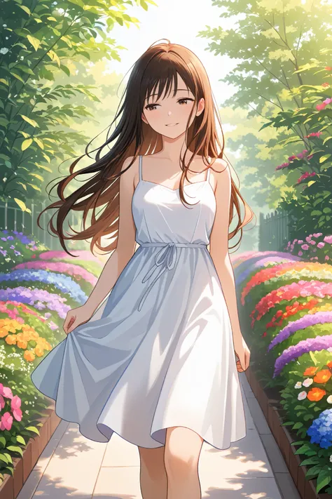 masterpiece, Best Quality, safe , beautiful woman ,garden