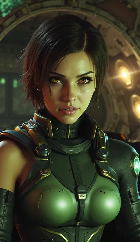 Here’s the detailed prompt based on your description:

"Create a hyper-realistic, visually stunning 8K ultra HD close-up shot of a beautiful and fierce Mortal Kombat female warrior, Cassie Cage. She is sitting in the cockpit of the oldest, most intricately...