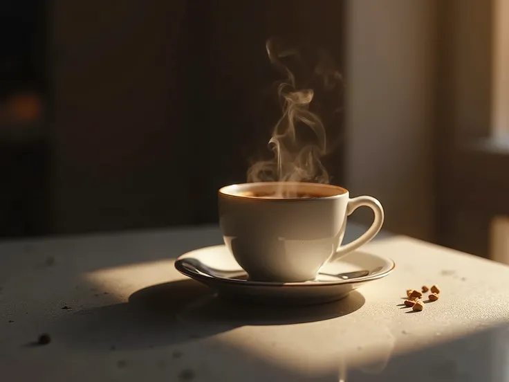 Just a cup of Americano without people and faces
