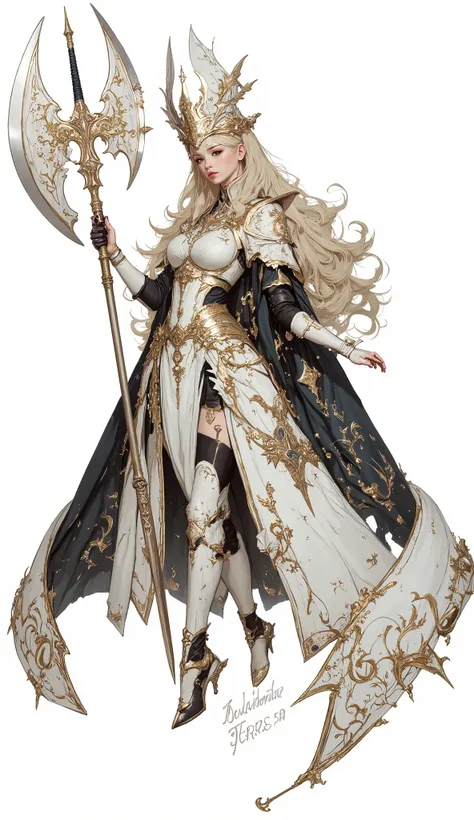 (Masterpiece:1.5),(Top Quality:1.3),(Amazing Quality:1.3), (Anime Character:1.3), ((nsfw)), Solo, Full Length, Chiara, 1 Girl, ((Sexy cute woman:1.5)), White Skin, Silver Gauntlets, Silver Boots, Western sexy Armor, Shining Clothes, gleaming decorations, (...