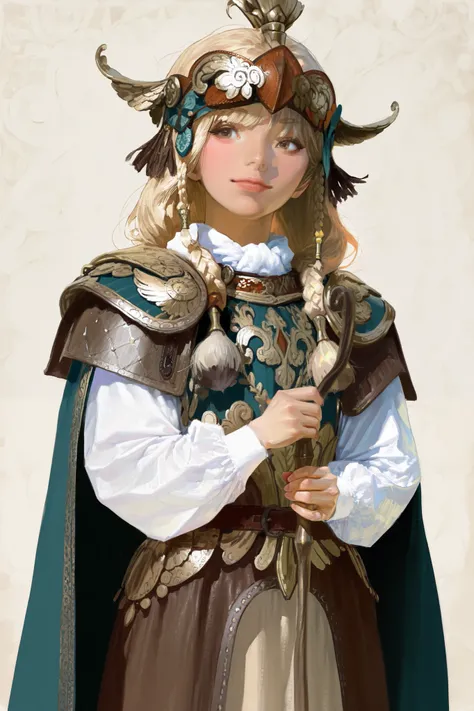 HDR, 8K, high contrast, masterpiece, best quality, amazing quality, very aesthetic, traditional paint artstyle, realistic, newest, Sungmoo style
BREAK
Young woman (ethnicity:1.2), (age:1.1), with light blonde hair styled in braids and a decorative headband...