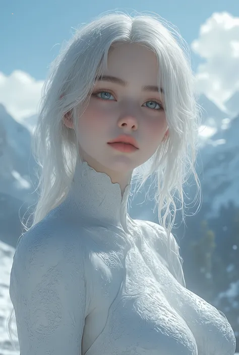 (ultra Realistic) , (illustration), (Enhance resolution), (8k), ( Extremely Detailed), ( detailed face ), Slim Body, in the dark , deep shadow, low profile, pureerosfaceace_v1, Happy smile, Winter, Mountain