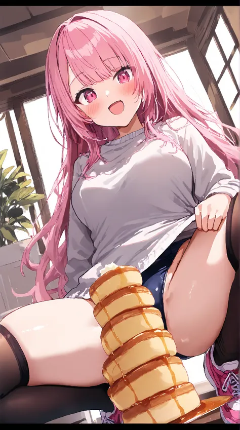 squat cakeC animagine XL SDXL cute women girl pan cake  v1.0