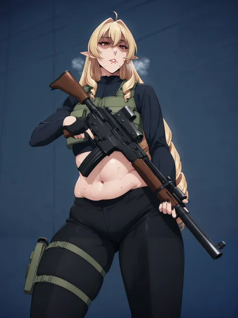perfect eyes, perfect fingers, gasping, heavy breathing, excessive sweating, sweating, sweating profusely, gasping profusely, cinematic, ((skindentation)), ((curvy)), very long hair, drill hair, hair intakes, ahoge, hair between eyes, blonde hair, red eyes...