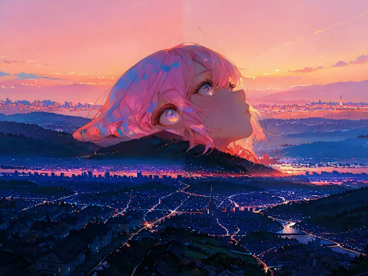 HDR, 8K, high contrast, masterpiece, best quality, amazing quality, very aesthetic, traditional paint artstyle, realistic, newest, aniwall, anime, aesthetic, 8k wallpaper, detailed. 748cm style
BREAK
A lovely valley of stars, cityscape, golden hour, a girl...