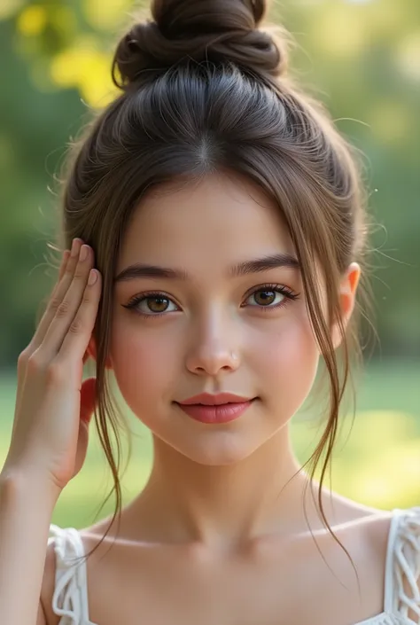 🌟 :

    "high resolution, photorealistic, with natural lighting and soft transitions. professional quality, like modern fashion photography."

🌌 :

    "outdoor shots at various locations: 1) A sunny park with blooming trees in the background, 2) an urban...