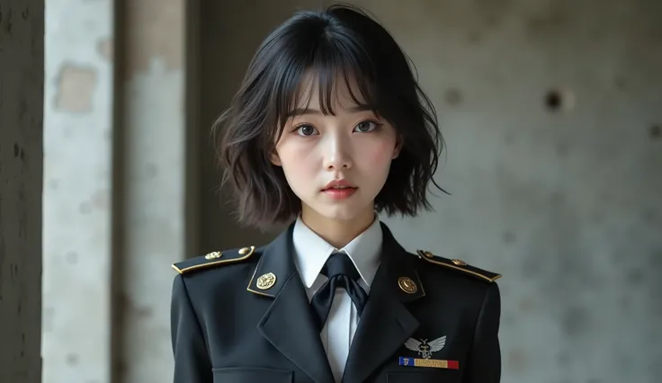8k,super high resolution , best quality, masterpiece,rule of thirds,golden ratio,surreal,pictures, one woman,( girl:1.3),cute,cute顔, Beautiful Eyes in Every Detail , 細かくdetails,mature woman,princess,upper body, black hair,Wavy bob,ID photo, luxurious and ...