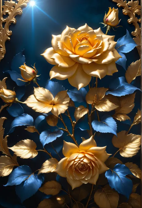 full bloom , The light from the back window creates a backlight, Rococo style, contrast of light and shadow , Close-up cleavage, Hyper HD, tmasterpiece, Acura, high detail, high quality, Reward-Awarded , best quality, high resolution, 8 k,
(A metallic r...