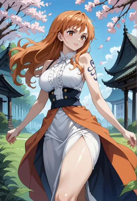 score_9, score_8_up, score_7_up, source_anime, 4K,perfect fingers,(perfect hands, perfect anatomy),prefect lighting, very aesthetic, intricate details,highly detailed background, masterpiece, high quality, best quality,
1girl,solo,onepiecenami, nami, long ...