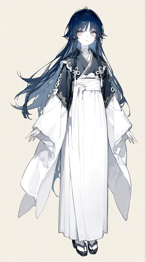 masterpiece、Close、Super high quality、Highest Quality、 、boy 、Young man、 suspicious、 smooth hair、anime style、((dark blue hair:1.5))、((golden eyes:1.5))、bungs 、pure white skin、Original Character、intricate design、Unique Design、Long Lashes、full body drawing、 re...