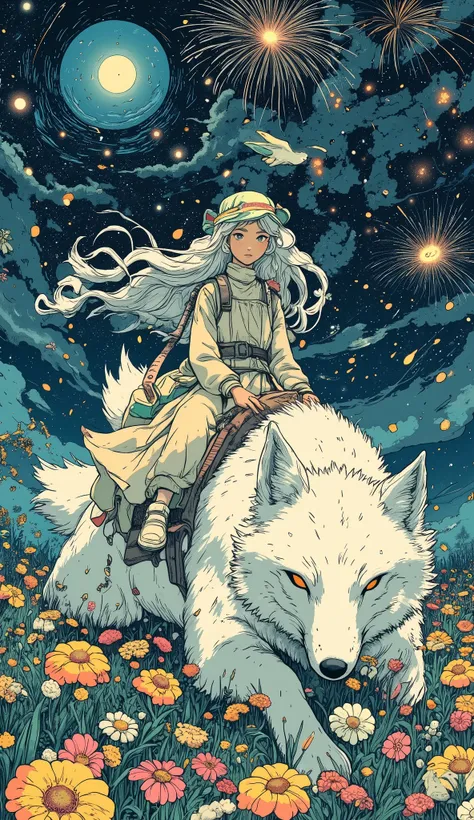 Imagine,There is an endless sea of flowers in front of you,Each flower is shining with a star-like glimmer,A breeze blows,The sea of flowers is covered with layers of colorful ripples。Looking up,The night sky is low,The stars are within reach,Shooting star...