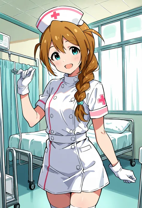 Score_9, score_8_up, score_7_up, source_anime, baba konomi, solo, single braid, brown hair, aqua eyes, hair over shoulder, small breasts, (best quality), (high quality), {masterpiece}, extremely delicate and beautiful, ultra-detailed, beautiful detailed ey...