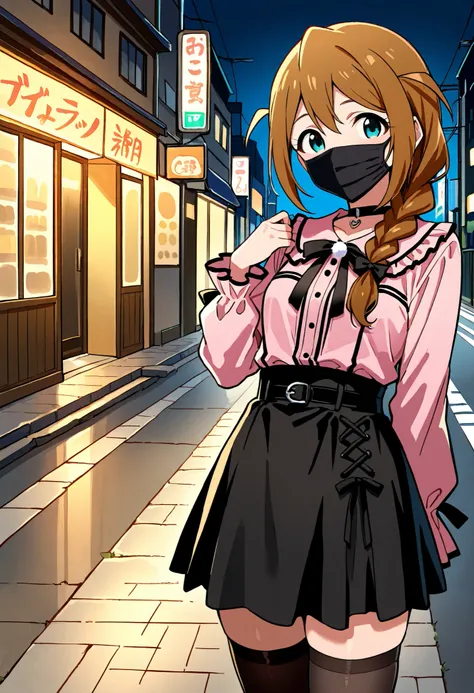 Score_9, score_8_up, score_7_up, source_anime, baba konomi, solo, single braid, brown hair, aqua eyes, hair over shoulder, small breasts, (best quality), (high quality), {masterpiece}, extremely delicate and beautiful, ultra-detailed, beautiful detailed ey...