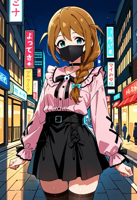 Score_9, score_8_up, score_7_up, source_anime, baba konomi, solo, single braid, brown hair, aqua eyes, hair over shoulder, small breasts, (best quality), (high quality), {masterpiece}, extremely delicate and beautiful, ultra-detailed, beautiful detailed ey...
