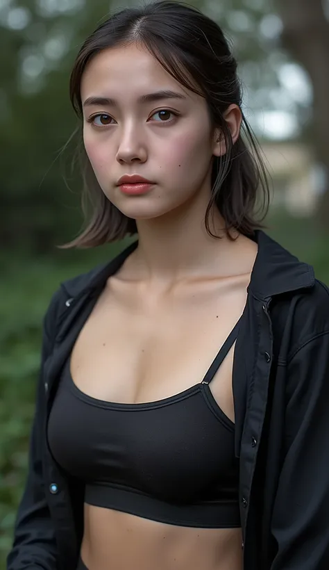 ultra realistic photo, ((21-year-old girl wearing a training bra)), Dean Wo, ( Slim waist), (freckles: 1.0), 1 girl, , masterpiece, Best Quality, absurd, award-winning photos from my travels, Extreme detail, extremely complex,, detailed face + eye,  natura...