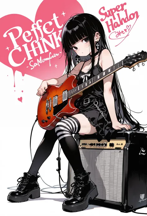( Super Flats , FLAT SHADING, flat-colors:1.1)、(masterpiece, Best Quality, Super Detail, high resolution)、( magazine cover )、Illustrations、(1 girl, Alone)、(CUTE ASIAN GIRL)、beautiful detailed face, BEAUTIFUL SHARP BLACK EYES、Eye-catching highlights、perfect...