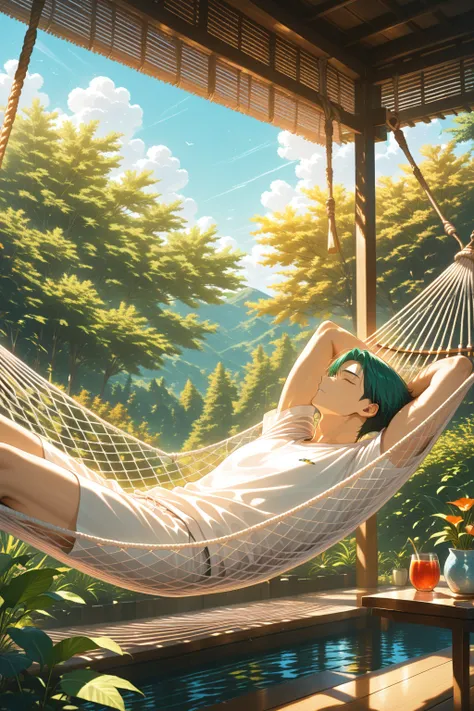 Lying in Hammock