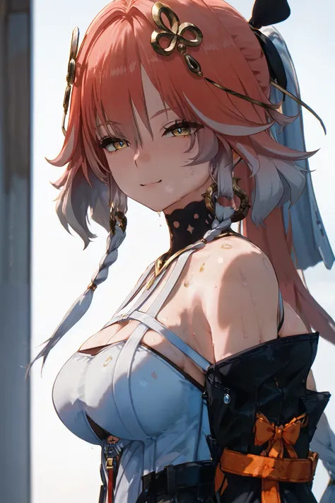 score_9, score_8_up , score_7_up , score_6_up , score_5_up ,
(masterpiece, best quality), ultra detailed, megami magazine,
warm lighting, rim light,
BREAK

pov, from side,nsfw,looking at viewer,
 1girl , Changli, naughty face,cute face,
large breasts, brea...