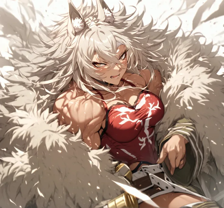 ghislaine dedoldia,white hair, fur coats 
