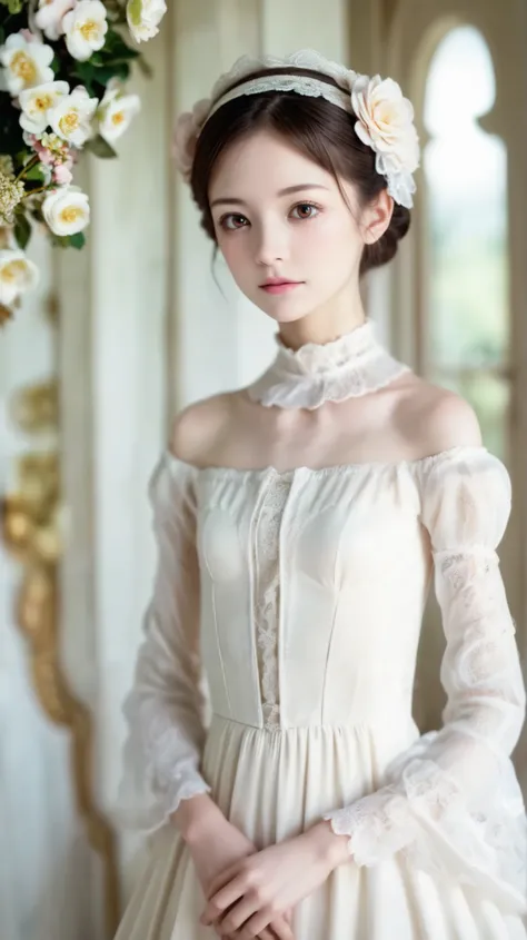 score_9, score_8_ up , score_7_ up ,rating_safe,20 years old,8k,4K,16k, more details , beautiful, beautiful, masterpiece, top quality , Vibe, mystery, romanticism, creepy , literature, art, fashion, victorian ...