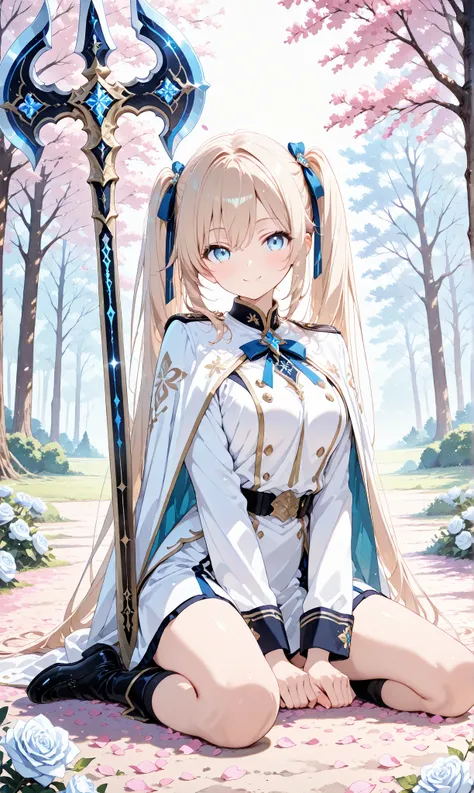 Spring cherry blossoms in full bloom and two idols　Illustrious-XL-v2.0