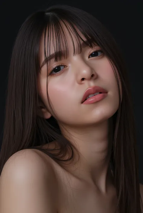 she wants to kiss, masterpiece, accurate, Super Detail, advanced details, high quality, Award-winning, 最high quality, 16k, Perfect Anatomy, ( front view, upper body), Ultra High Resolution Hair , brown hair, long hair, detailed faces, realistic texture...