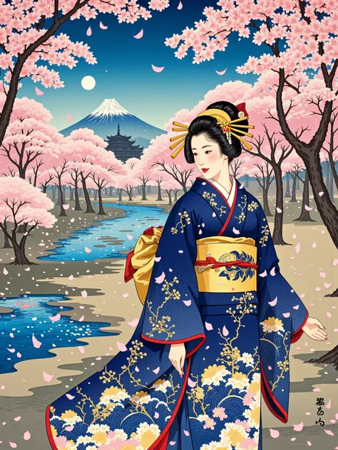 Ukiyo-e illustration 浮世绘插画